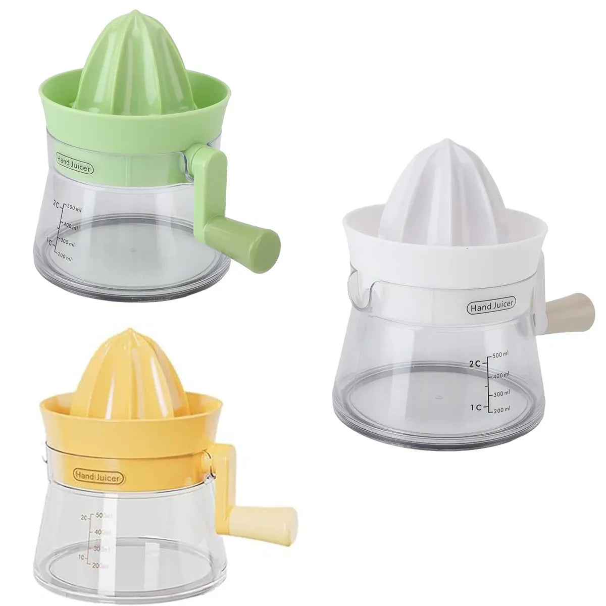 Manual Juice Extractor for Orange Lemon Home Citrus Juicer Hand Compressor - White