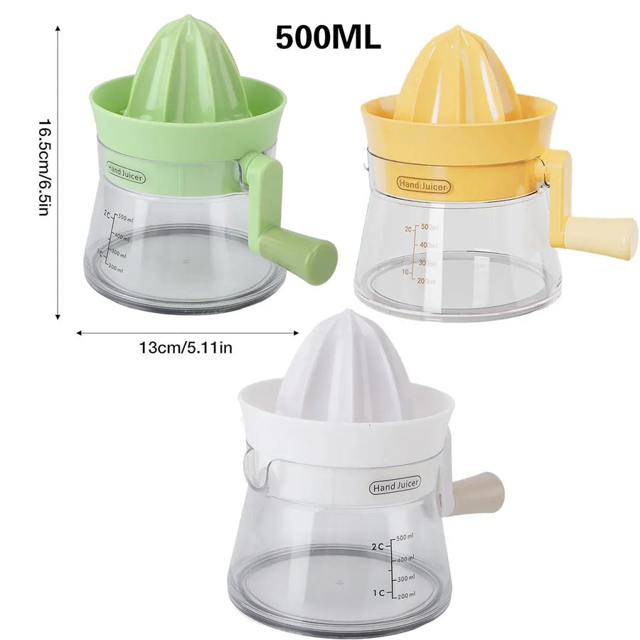 Manual Juice Extractor for Orange Lemon Home Citrus Juicer Hand Compressor - White