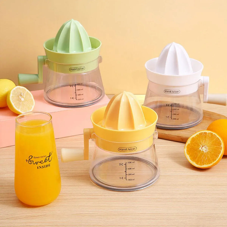 Manual Juice Extractor for Orange Lemon Home Citrus Juicer Hand Compressor - White