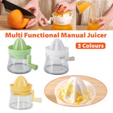 Manual Juice Extractor for Orange Lemon Home Citrus Juicer Hand Compressor - Yellow - Front View