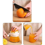 Manual Juice Extractor for Orange Lemon Home Citrus Juicer Hand Compressor - Yellow - Low Angle