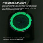 Multi-Function High Precision Compass Durable Luminous for Outdoor Hiking Camping