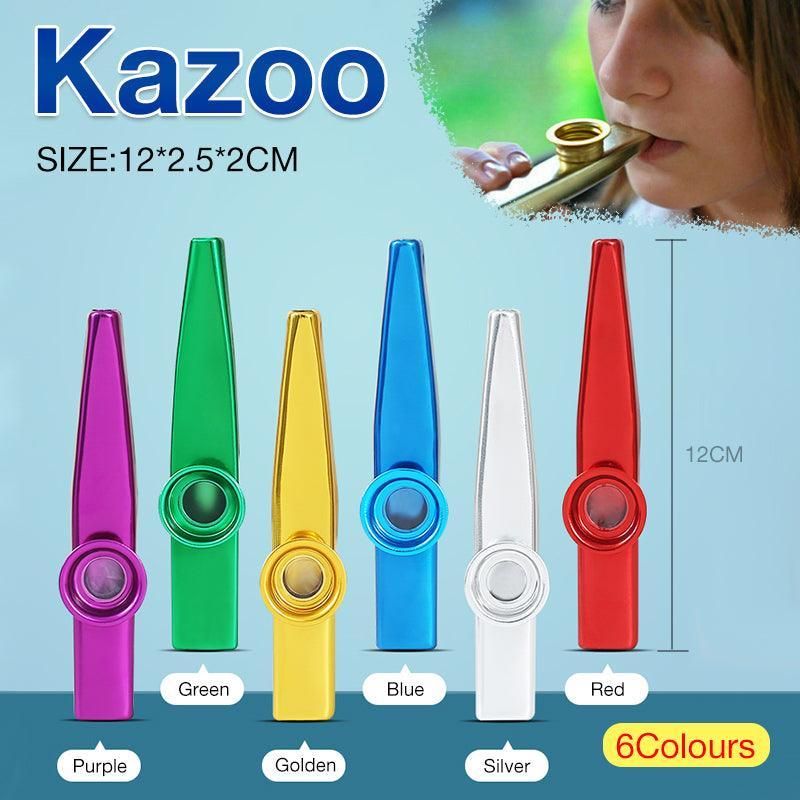 Kazoo Musical Instrument Mouth Flute Diaphragm Guitar Partner Harmonica Style - Blue