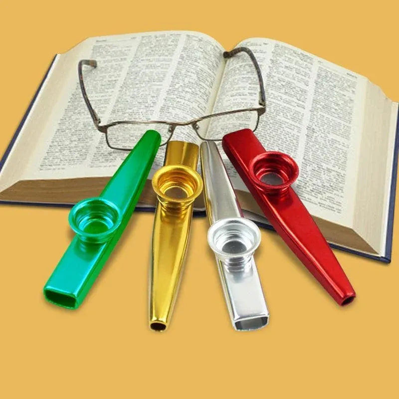 Kazoo Musical Instrument Mouth Flute Diaphragm Guitar Partner Harmonica Style - Red