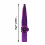 Kazoo Musical Instrument Mouth Flute Diaphragm Guitar Partner Harmonica Style - Silver
