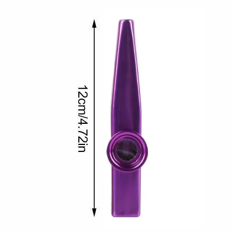 Kazoo Musical Instrument Mouth Flute Diaphragm Guitar Partner Harmonica Style - Silver