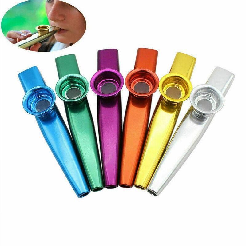 Kazoo Musical Instrument Mouth Flute Diaphragm Guitar Partner Harmonica Style - Silver