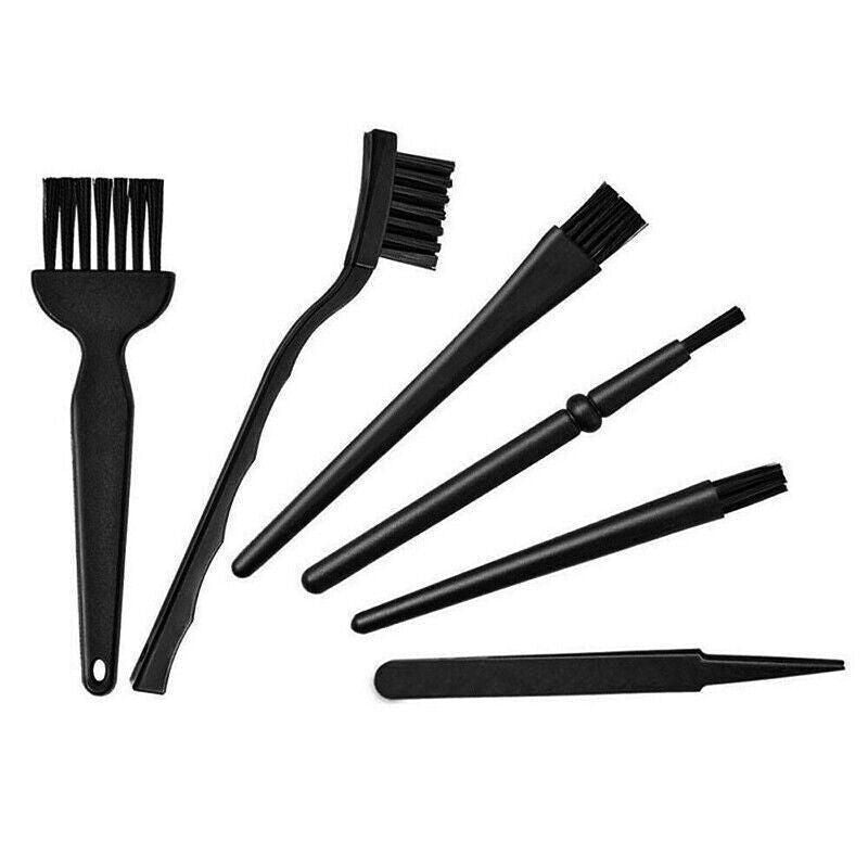 6PCS Anti-Static Keyboard Cleaning Kit Black Plastic Laptop PC Dust Cleaner Tool