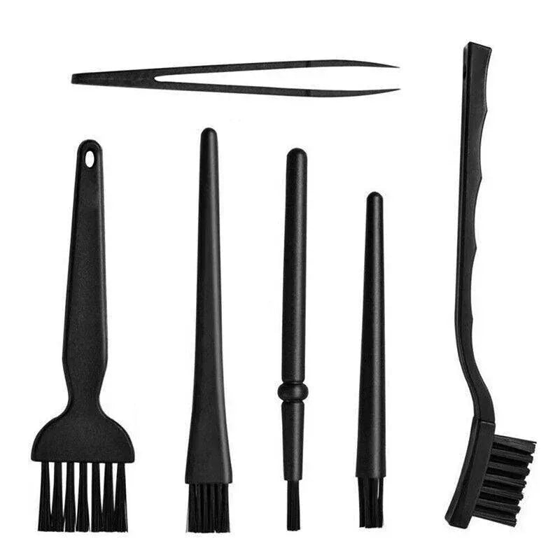 6PCS Anti-Static Keyboard Cleaning Kit Black Plastic Laptop PC Dust Cleaner Tool
