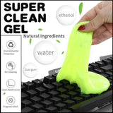Dust Dirt Cleaning Super Clean Car Laptop Keyboard Home Cleaner - Green - Front View