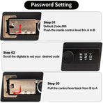 48 Key Wall Mounted Combination Key Cabinet Steel Organiser Box Home Office