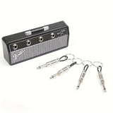 Guitar Shaped Wall Mounted Key Holder Decorative Storage Rack Home Organiser - Front View