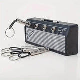 Guitar Shaped Wall Mounted Key Holder Decorative Storage Rack Home Organiser - 45-Degree Angle