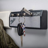 Guitar Shaped Wall Mounted Key Holder Decorative Storage Rack Home Organiser - Close-Up Angle