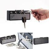 Guitar Shaped Wall Mounted Key Holder Decorative Storage Rack Home Organiser - Low Angle