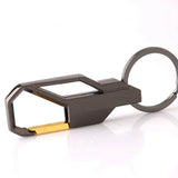 Stylish Metal Car Key Rings Alloy Chain Heavy Duty Gift Keyring Keychain Holder - Rear View