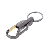 Stylish Metal Car Key Rings Alloy Chain Heavy Duty Gift Keyring Keychain Holder - Low Angle