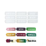Letters Keychain Resin Epoxy Casting Mold Earring Pendant Mould Craft Silicone