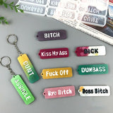 Letters Keychain Resin Epoxy Casting Mold Earring Pendant Mould Craft Silicone - 45-Degree Angle