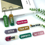 Letters Keychain Resin Epoxy Casting Mold Earring Pendant Mould Craft Silicone - Rear View