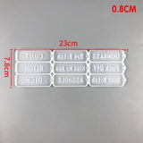 Letters Keychain Resin Epoxy Casting Mold Earring Pendant Mould Craft Silicone - Low Angle