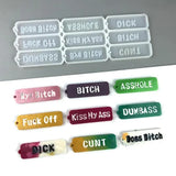 Letters Keychain Resin Epoxy Casting Mold Earring Pendant Mould Craft Silicone - Extra Image