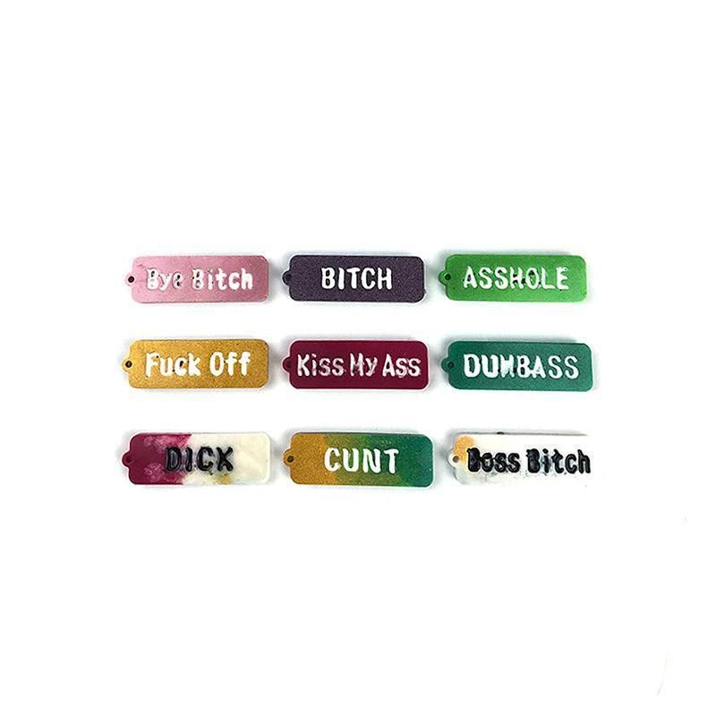 Letters Keychain Resin Epoxy Casting Mold Earring Pendant Mould Craft Silicone