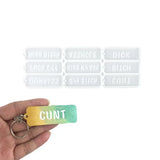 Letters Keychain Resin Epoxy Casting Mold Earring Pendant Mould Craft Silicone - Extra Image
