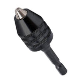 1/4inch Keyless Chuck Conversion Hex Shank Adapter Drill Bit Quick Change Driver HG - Front View