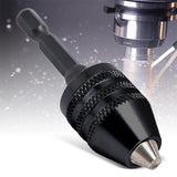 1/4inch Keyless Chuck Conversion Hex Shank Adapter Drill Bit Quick Change Driver HG - Side View