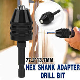 1/4inch Keyless Chuck Conversion Hex Shank Adapter Drill Bit Quick Change Driver HG - Extra Image