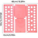 Lazy Folding Clothes Board Compact Laundry Folding Storage Clothes Organizer - Pink - Side View