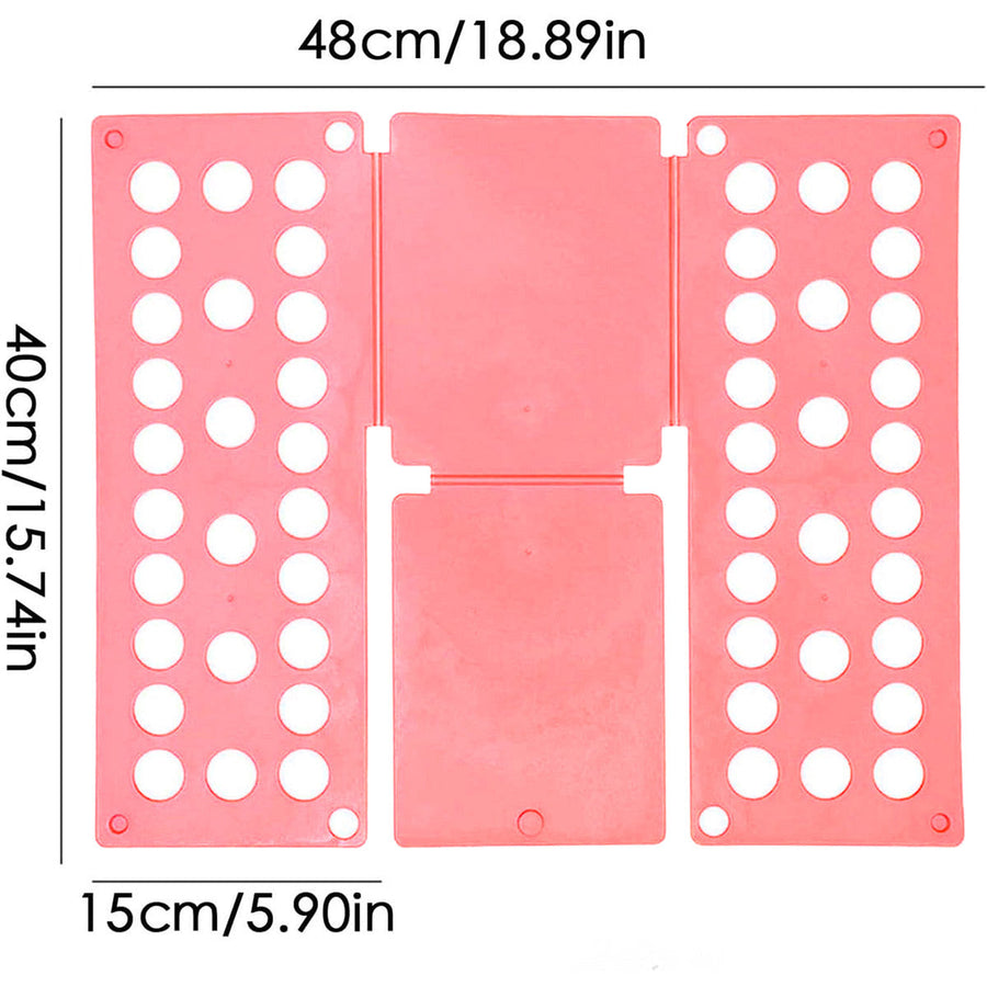 Lazy Folding Clothes Board Compact Laundry Folding Storage Clothes Organizer - Pink