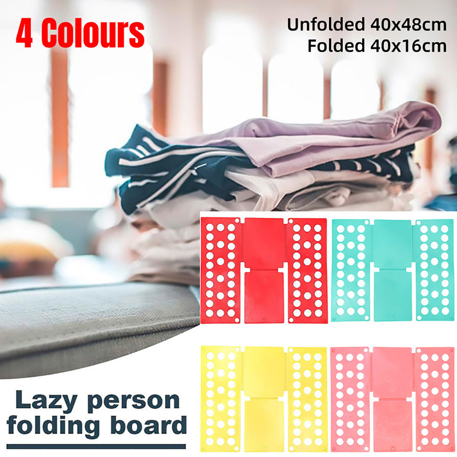 Lazy Folding Clothes Board Compact Laundry Folding Storage Clothes Organizer - Red