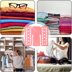 Lazy Folding Clothes Board Compact Laundry Folding Storage Clothes Organizer - Red