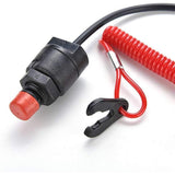 Boat Outboard Engine Motor Kill Stop Switch Emergency Tether Lanyard For Yamaha - Rear View