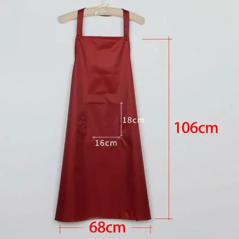 Heavy Duty PVC Waterproof Apron for Kitchen Butcher Cleaning 106x68cm - Red
