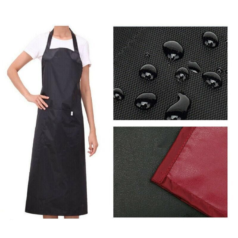 Heavy Duty PVC Waterproof Apron for Kitchen Butcher Cleaning 106x68cm - Red