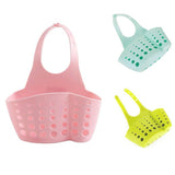 2PCS Kitchen Drain Holder Sponge Sink Storage Rack Basket Organizer Shelf Bathroom - Pink - Front View