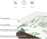 45x180cm Kitchen Mat Non-Slip Waterproof Pvc Floor Rug Carpet Anti-Oil Easy Clean - Leaf - Top-Down View