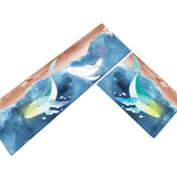 45x180cm Kitchen Mat Non-Slip Waterproof Pvc Floor Rug Carpet Anti-Oil Easy Clean - Whale - Low Angle