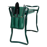 Foldable Garden Kneeler Seat with Tool Bag Comfortable EVA Pad for Outdoor Work - Front View