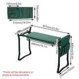 Foldable Garden Kneeler Seat with Tool Bag Comfortable EVA Pad for Outdoor Work - Side View