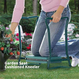 Foldable Garden Kneeler Seat with Tool Bag Comfortable EVA Pad for Outdoor Work - 45-Degree Angle