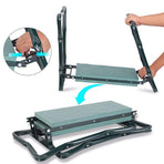 Foldable Garden Kneeler Seat with Tool Bag Comfortable EVA Pad for Outdoor Work