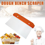 Stainless Steel Dough Bench Scraper Wooden Handle Cake Slicer Pastry Cutter Au
