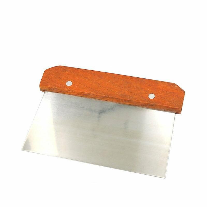 Stainless Steel Dough Bench Scraper Wooden Handle Cake Slicer Pastry Cutter Au