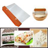 Stainless Steel Dough Bench Scraper Wooden Handle Cake Slicer Pastry Cutter Au