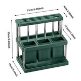 Multifunctional Kitchen Countertop Knife Block Holder with Drain Tray - Top-Down View