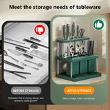 Multifunctional Kitchen Countertop Knife Block Holder with Drain Tray - Extra Image